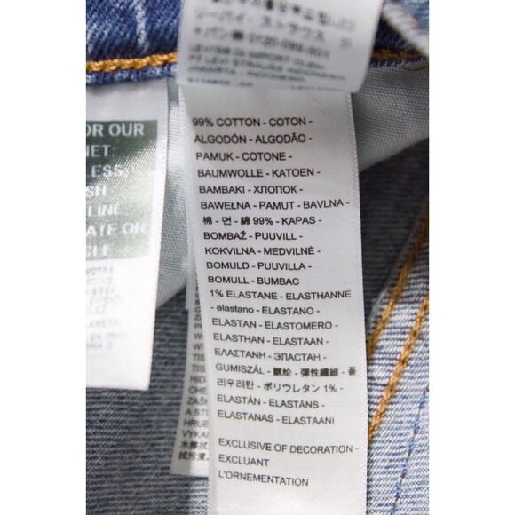 NWT $150 Levi's x Beyonce 501 Curve Light Wash Jeans Rhinestone Women Size 28x32 - Picture 11 of 15